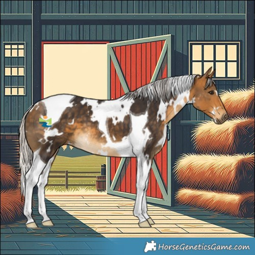 Horse Color:White Spotted Silver Buckskin Tobiano 