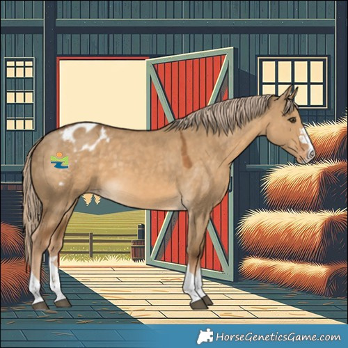 Horse Color:Chocolate Palomino Dun Varnish 