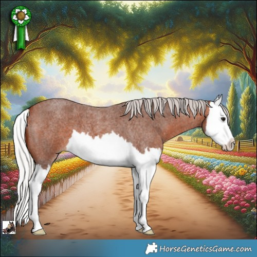 Horse Color:Silver Brown Roan Splash 