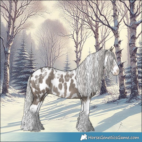 Horse Color:Powder White Silver Grullo Splash Appaloosa Rabicano Brindle