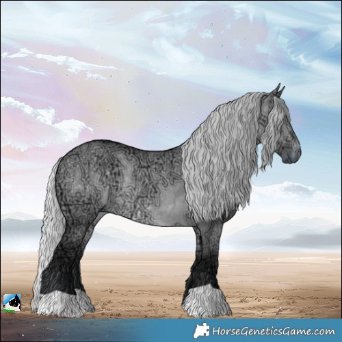 Horse Color:Silver Brown Chinchilla Ice Dun Rabicano 