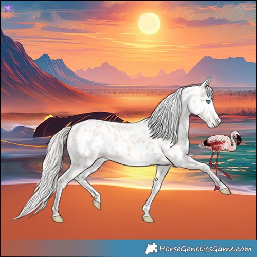 Horse Color:Cremello Near Leopard