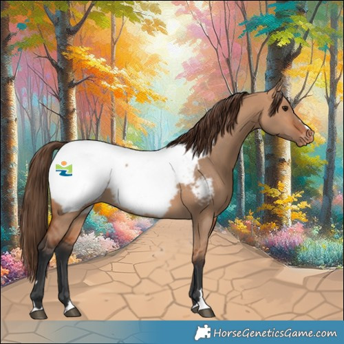 Horse Color:Bay Dun Snowcap 