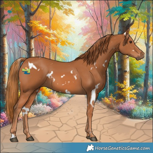 Horse Color:White Spotted Chestnut 