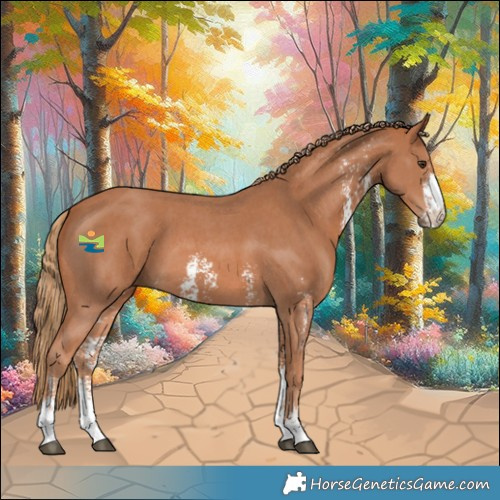 Horse Color:Chestnut Sabino 