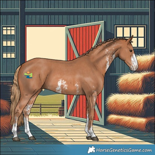Horse Color:Chestnut Sabino