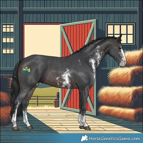 Horse Color:Brown Sabino