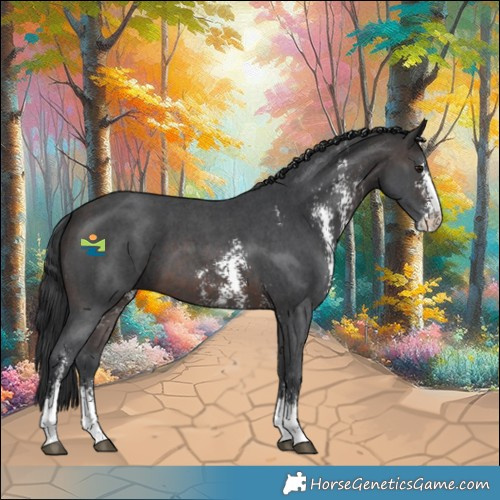 Horse Color:Brown Sabino 