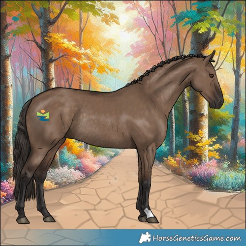 Horse Color:Liver Red Dun Rabicano 