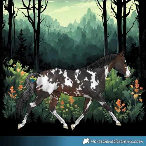 Horse Color:White Spotted Bay 