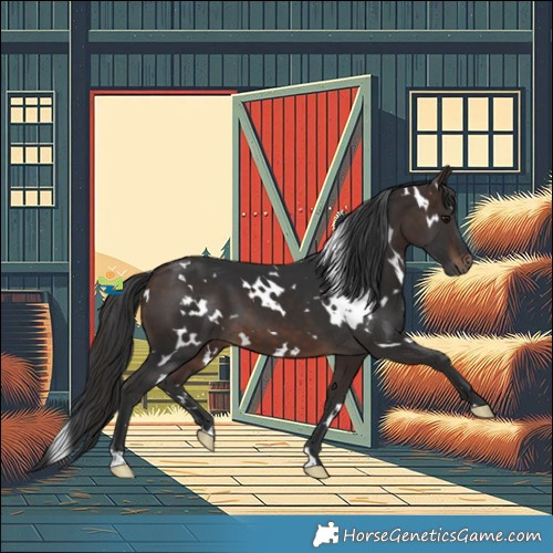 Horse Color:White Spotted Bay 