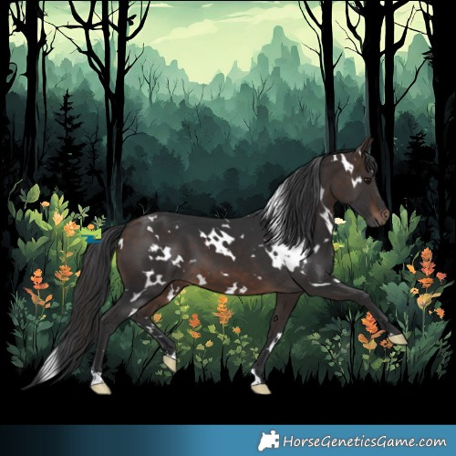 Horse Color:White Spotted Bay 