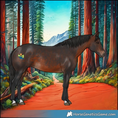 Horse Color:Brown Rabicano 