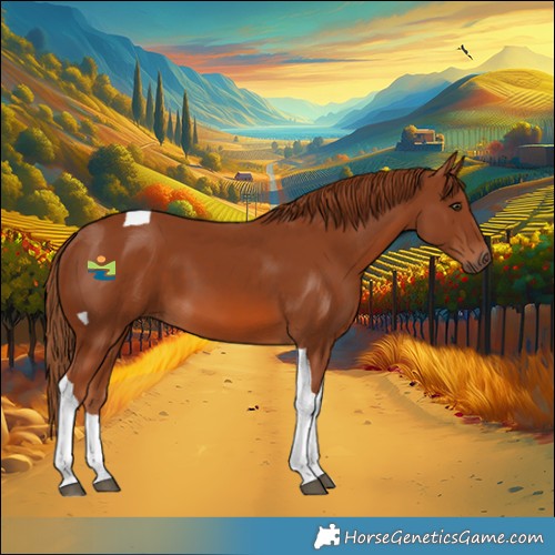 Horse Color:Chestnut Tobiano