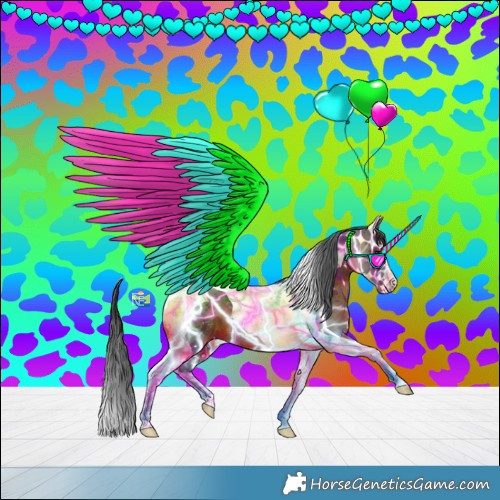 Horse Color:Brown Merle Tobiano 