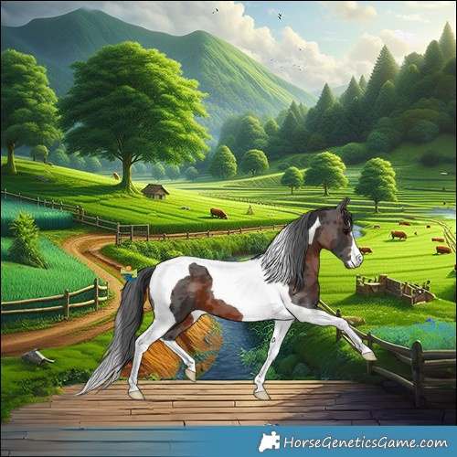 Horse Color:Brown Merle Tobiano 