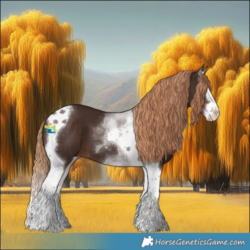 Horse Color:Liver Chestnut Splash Tobiano 