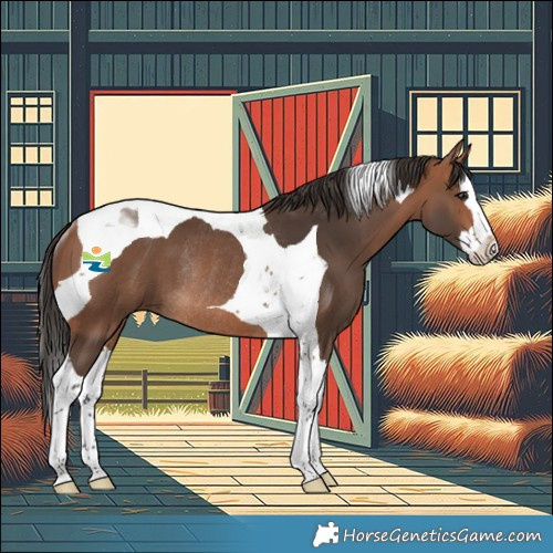Horse Color:Bay Splash Tobiano Rabicano