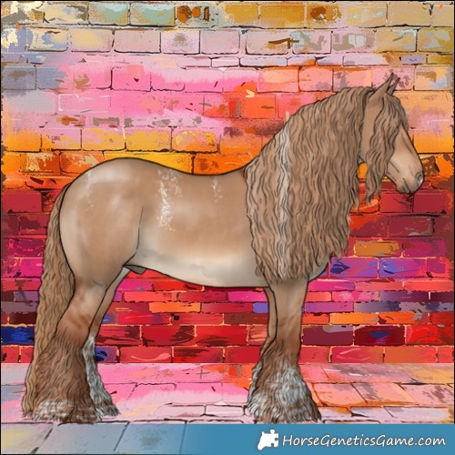 Horse Color:Powder White Red Dun 