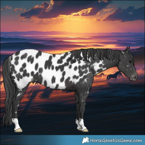 Horse Color:Black Appaloosa 