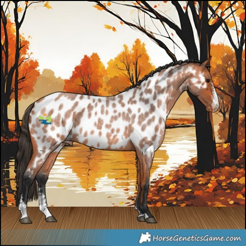 Horse Color:Bay Roan Sabino Near Leopard 