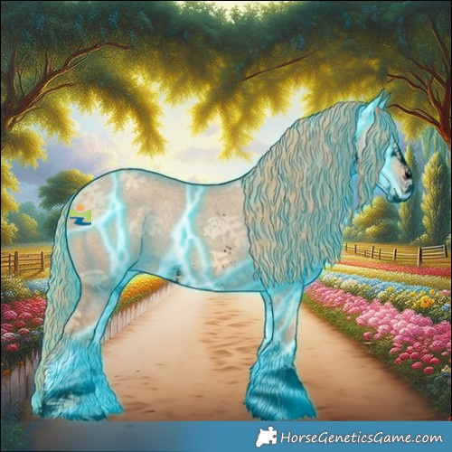Horse Color:Void Thunderstruck Gold Champagne Dun Sabino 