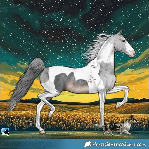 Horse Color:White Spotted Brown Merle Tobiano Rabicano 