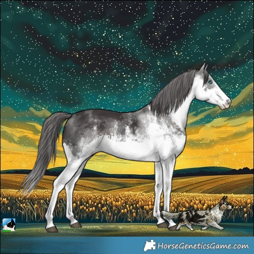 Horse Color:White Spotted Smoky Black Merle Splash