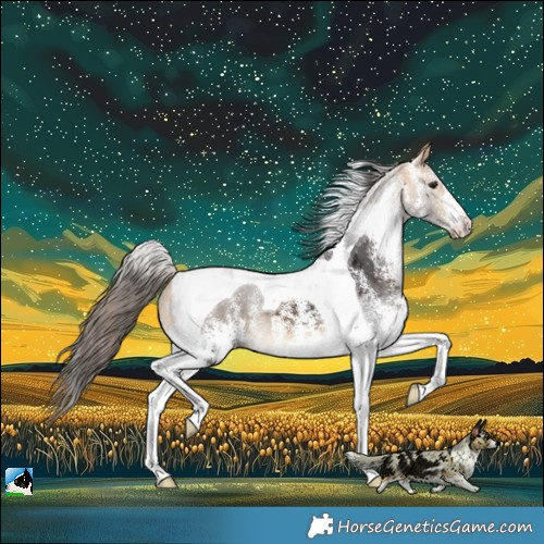 Horse Color:White Spotted Buckskin Merle Tobiano