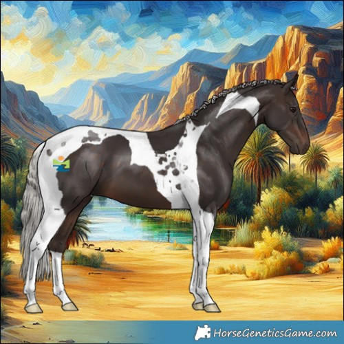 Horse Color:Silver Brown Tobiano 