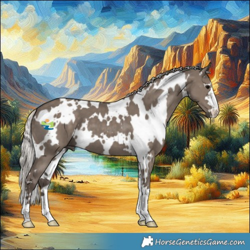 Horse Color:White Spotted Silver Grullo 