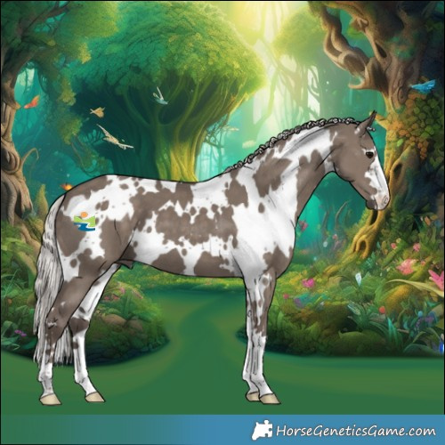 Horse Color:White Spotted Silver Grullo 