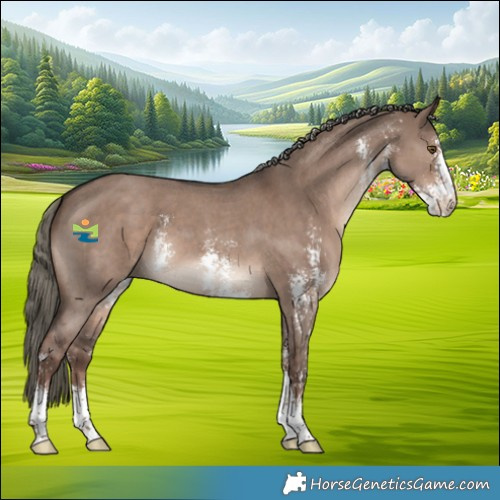 Horse Color:Liver Red Dun Mushroom Sabino