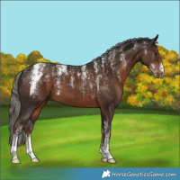Horse Color:Powder White Liver Chestnut Mushroom