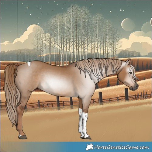 Horse Color:Gray Red Dun Tobiano Rabicano 