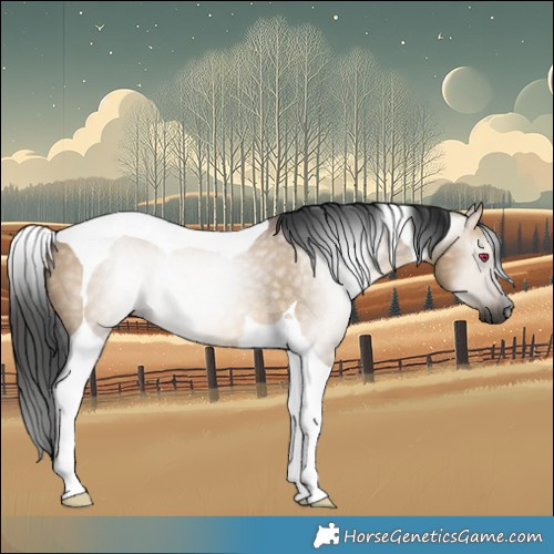 Horse Color:Gray Bay Dun Tobiano 