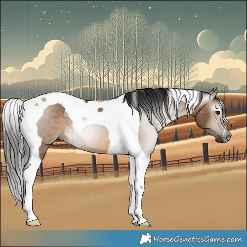 Horse Color:Gray Bay Dun Tobiano 