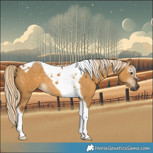 Horse Color:Gray Palomino Dun Tobiano 