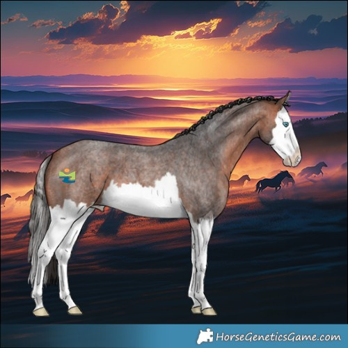 Horse Color:Bay Roan Splash 