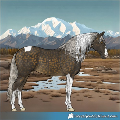 Horse Color:Silver Buckskin Tobiano