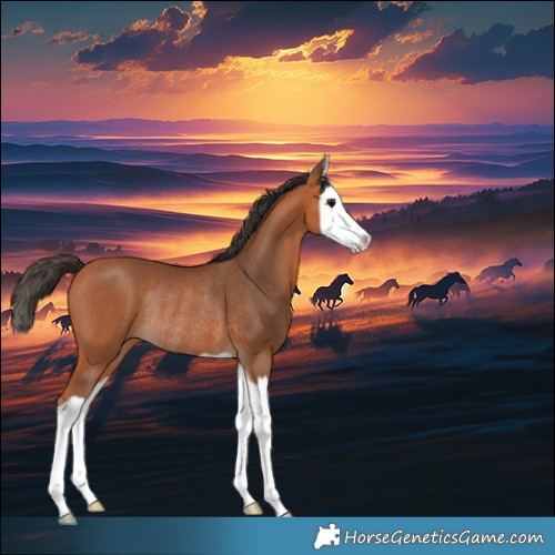 Horse Color:Bay Splash Appaloosa Rabicano 
