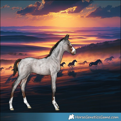 Horse Color:Gray Liver Red Roan Rabicano 