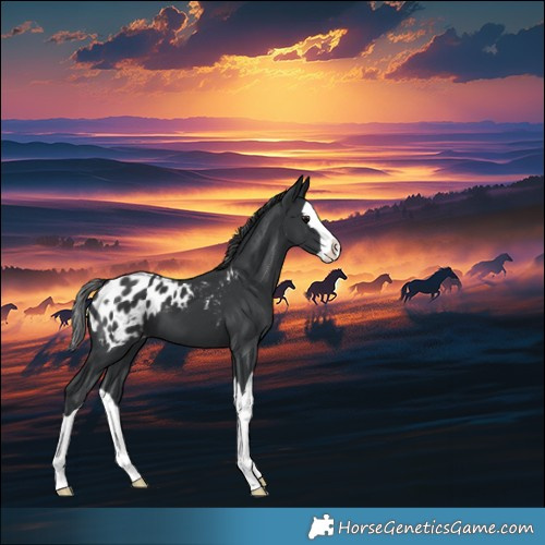 Horse Color:Black Splash Appaloosa 