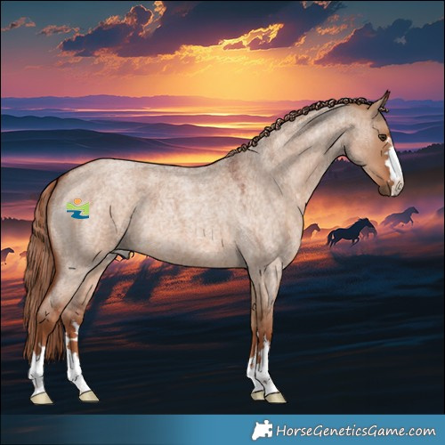 Horse Color:Red Dun Roan 