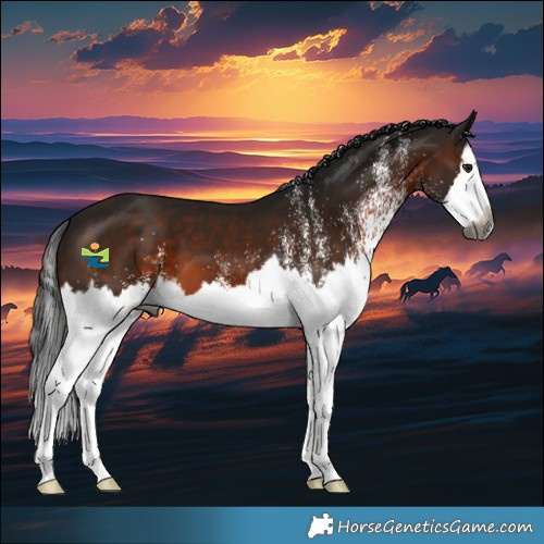 Horse Color:Gray White Spotted Brown Splash 