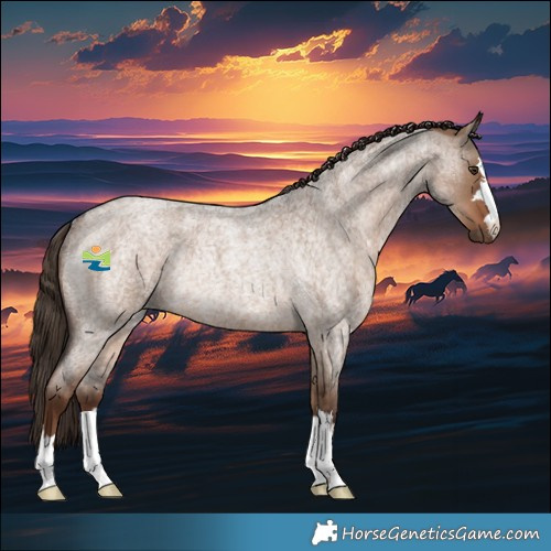 Horse Color:Liver Red Dun Roan Rabicano 