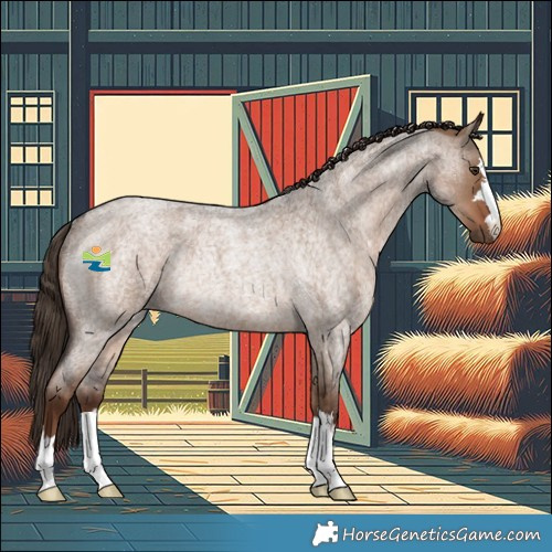 Horse Color:Liver Red Dun Roan Rabicano