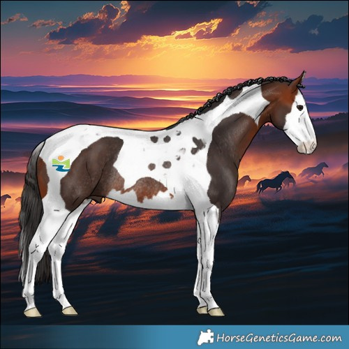 Horse Color:Bay Splash Tobiano Rabicano 