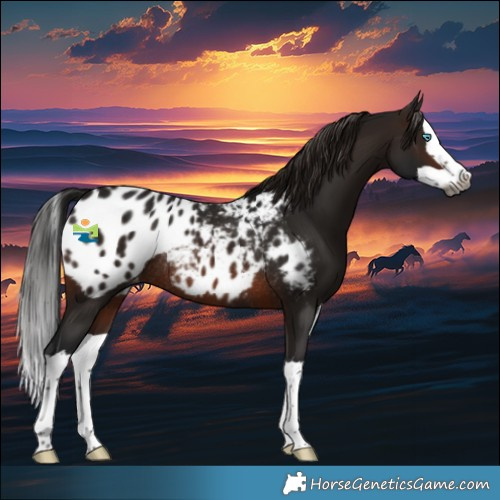Horse Color:Gray Brown Splash Appaloosa Rabicano 