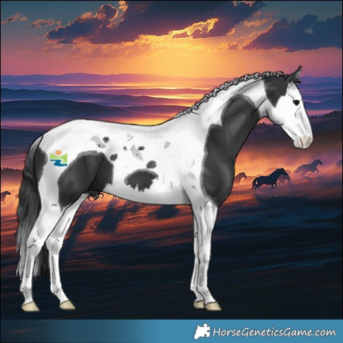 Horse Color:Black Splash Tobiano 